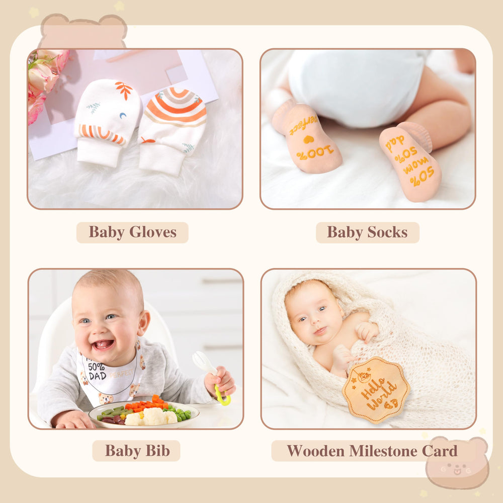 GEMTEND baby bibs and comfort blanket, soft essentials for drool and snuggles