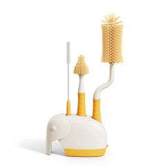 Generic 360° rotating silicone bottle brush delivers thorough, splash-free cleaning for baby bottles