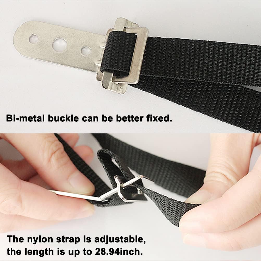 Generic anti-tip strap installation hardware highlights quick setup