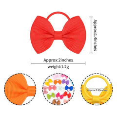 Generic baby bows grosgrain closeup highlights textured ribbon and neat edging.