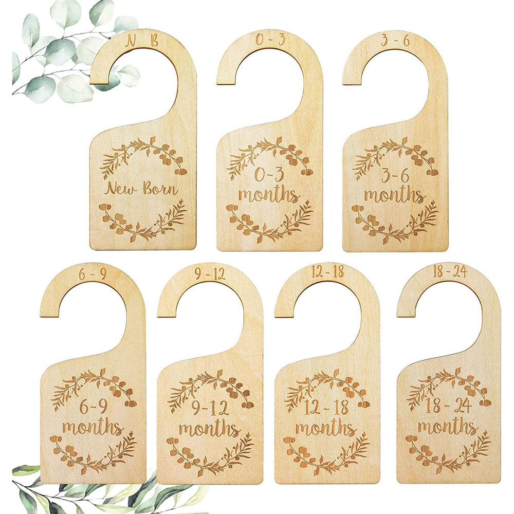 Generic Baby Closet Dividers brown front view shows neat newborn-to-3-month labels.