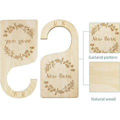 Generic Baby Closet Dividers brown in use, double-sided labels for quick wardrobe picks.
