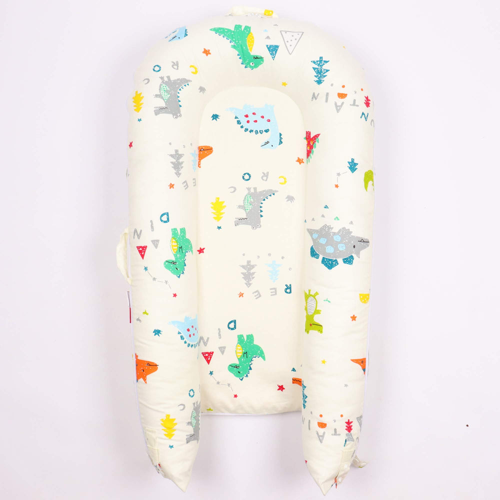 Generic Baby Lounger Cover Dino back view with hypoallergenic material for gentle sleep