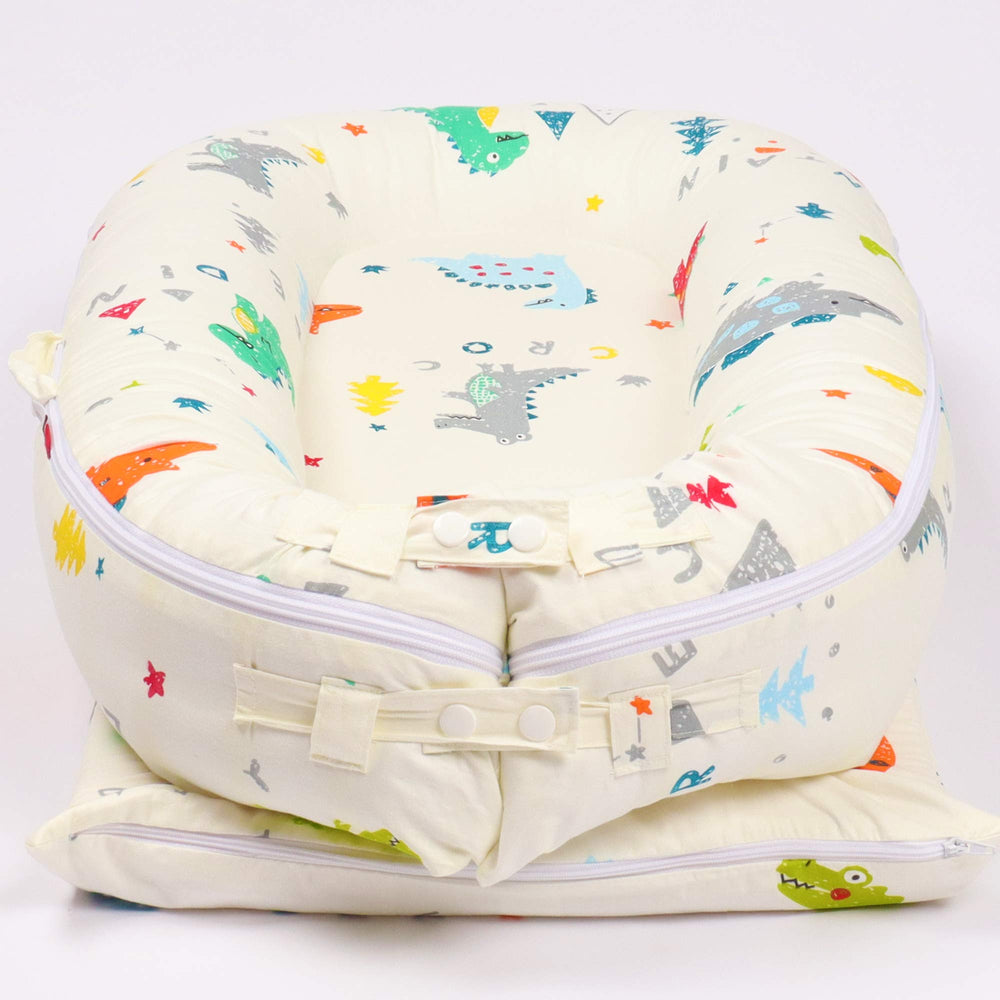 Generic Baby Lounger Cover Dino stitching detail highlights quality craftsmanship