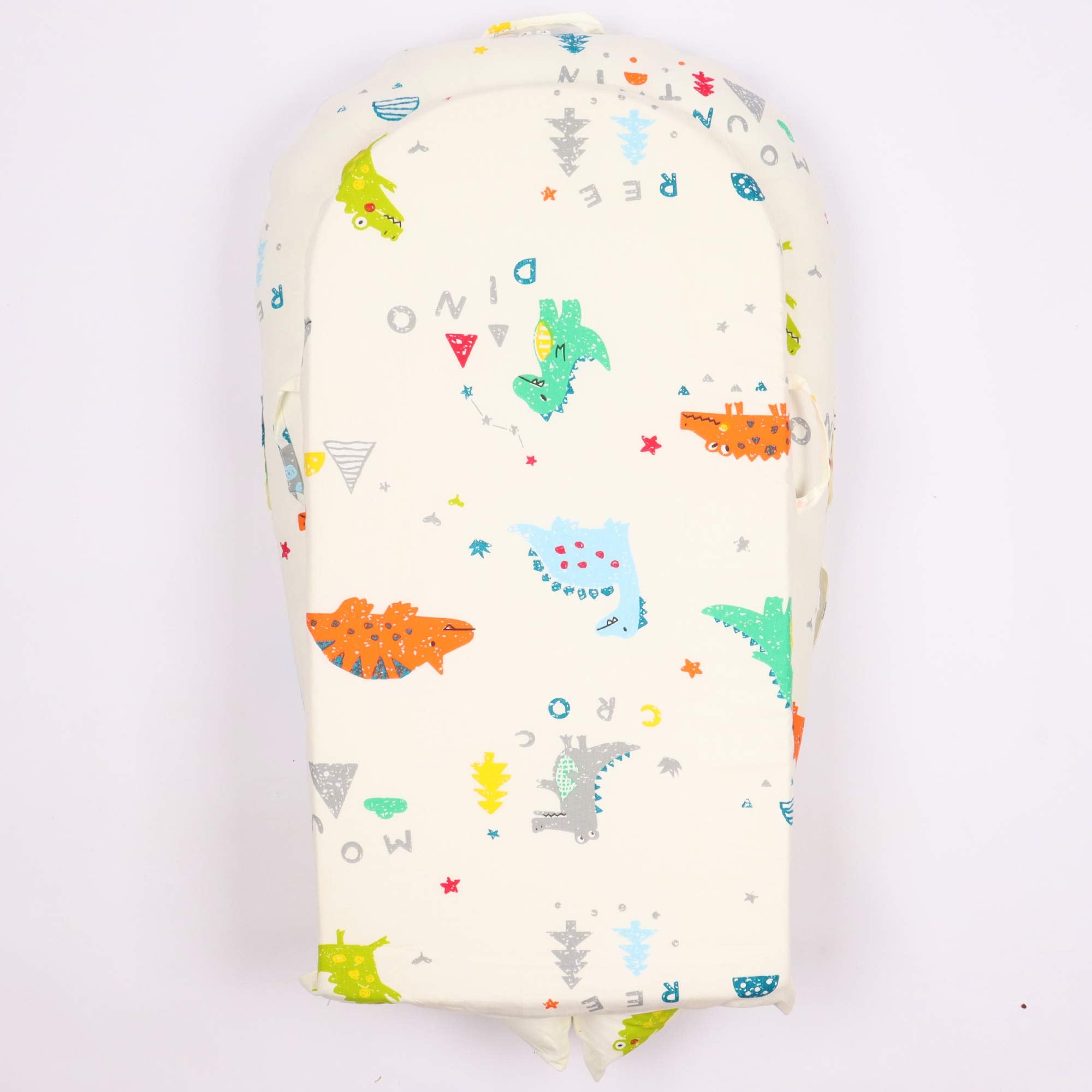 Generic Baby Lounger Cover Dino zipper close-up featuring durable zippers and secure closures