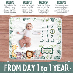 Generic baby milestone blanket zebra: durable print withstands washes while retaining color
