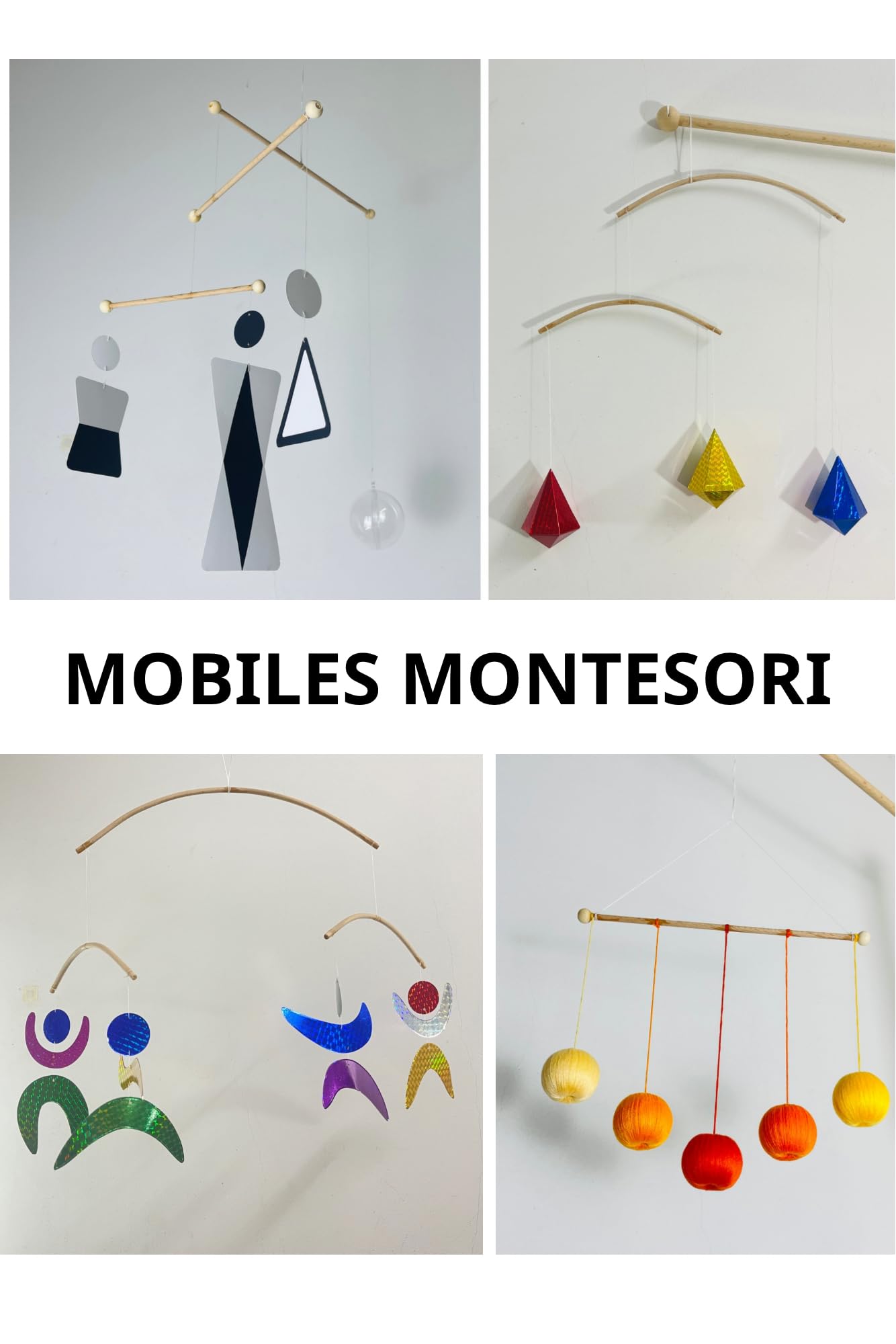 Generic baby mobile hanging display suggests decorative and soothing home use