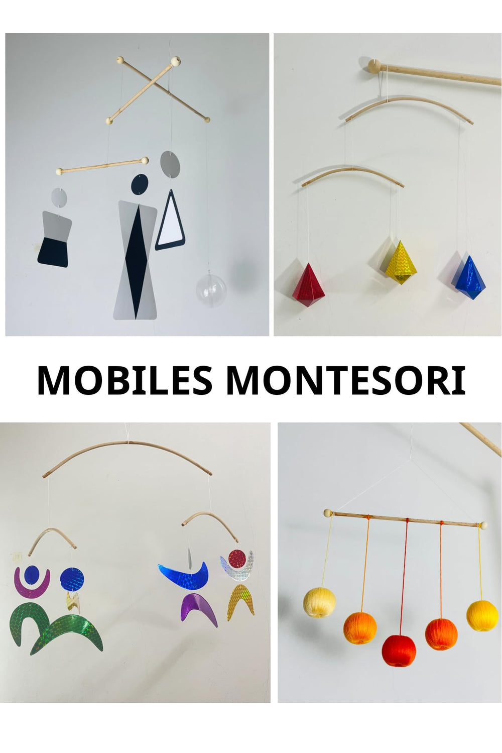 Generic baby mobile hanging display suggests decorative and soothing home use