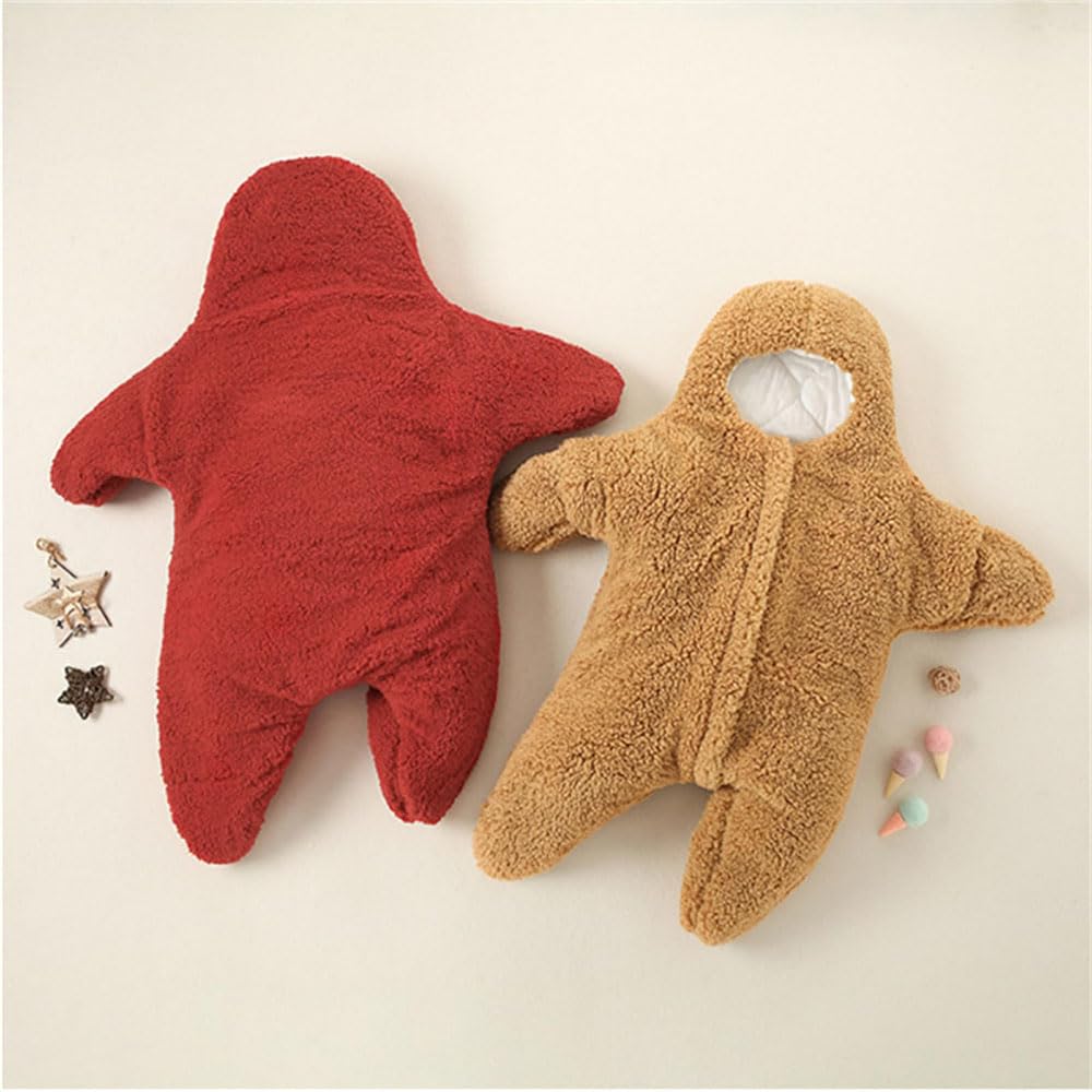 Generic Baby Starfish Onesie open cuffs allow natural hand movement and safe wearing.