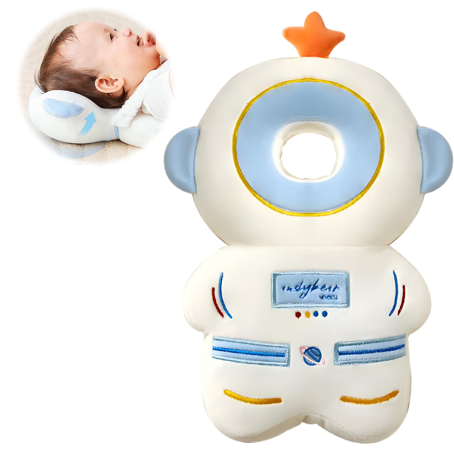 Generic Baby Walker Head Protector Backpack front view with soft padding for walking practice.