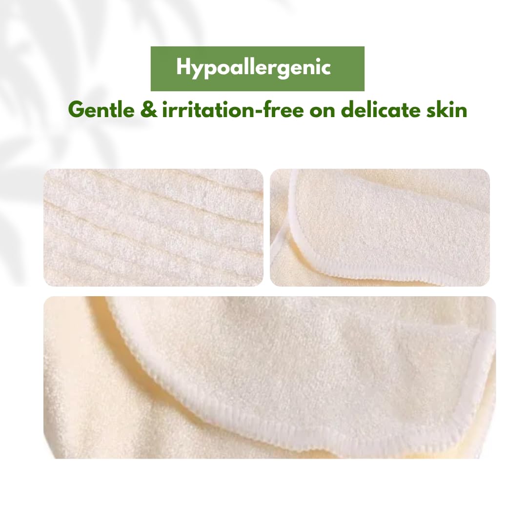 Generic baby washcloths 20 cm x 20 cm size supports gentle baby cleansing.