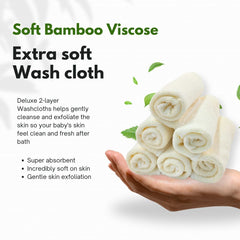 Generic baby washcloths ultra-soft viscose close-up highlights plush texture.