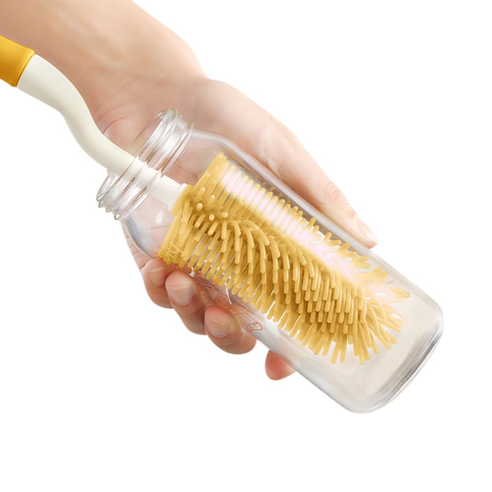 Generic BPA-free silicone material ensures a safe, durable cleaning tool for feeding accessories