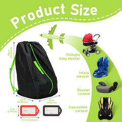 Generic car seat bag folded compact demonstrates easy storage after use.
