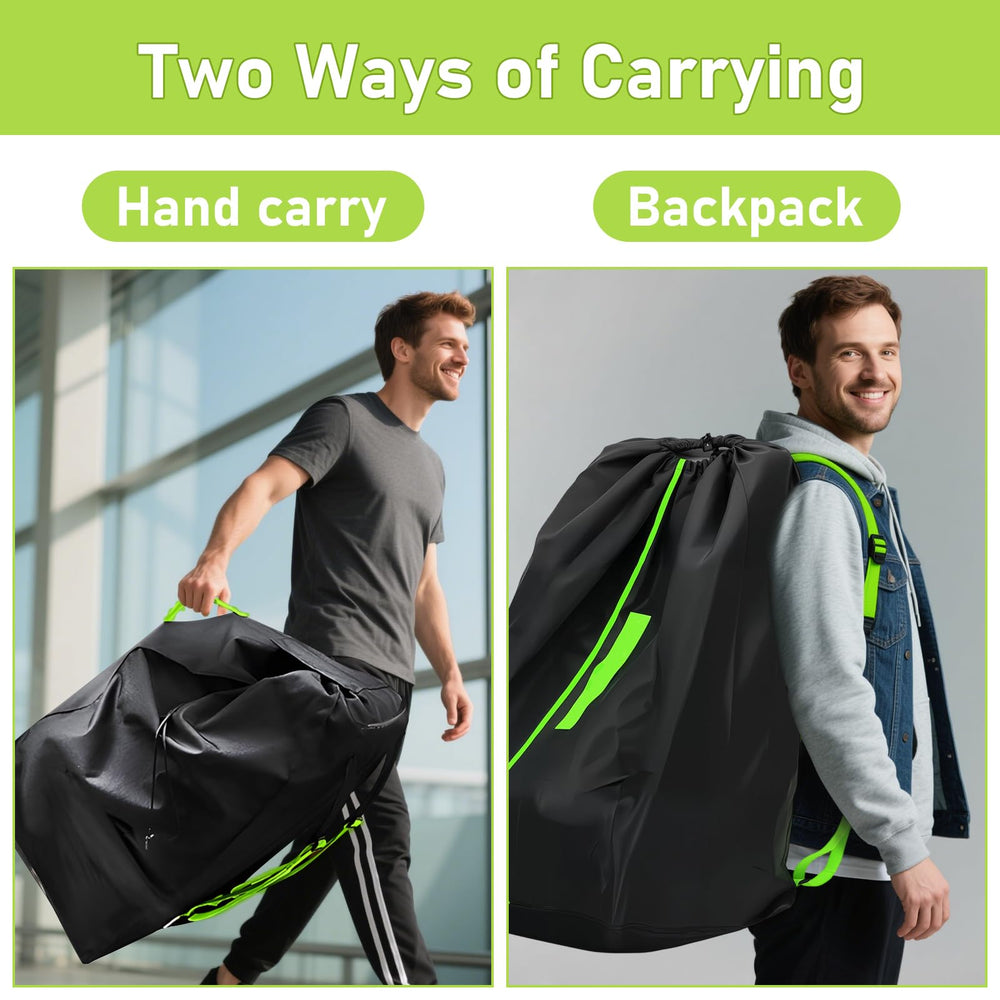 Generic car seat bag reflective green stripe enhances visibility in low light.