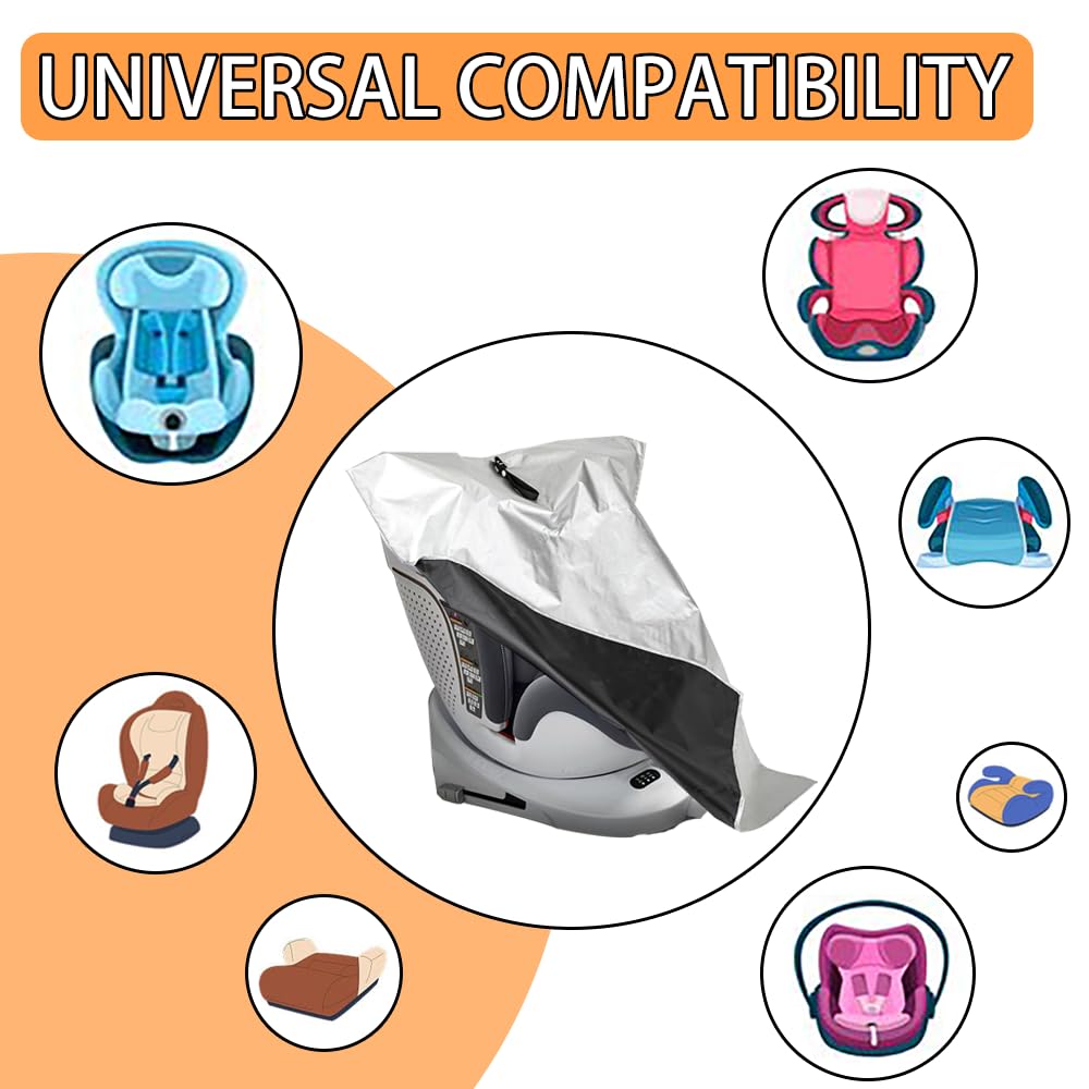 Generic car seat sun shade cover protects from dust and spills daily
