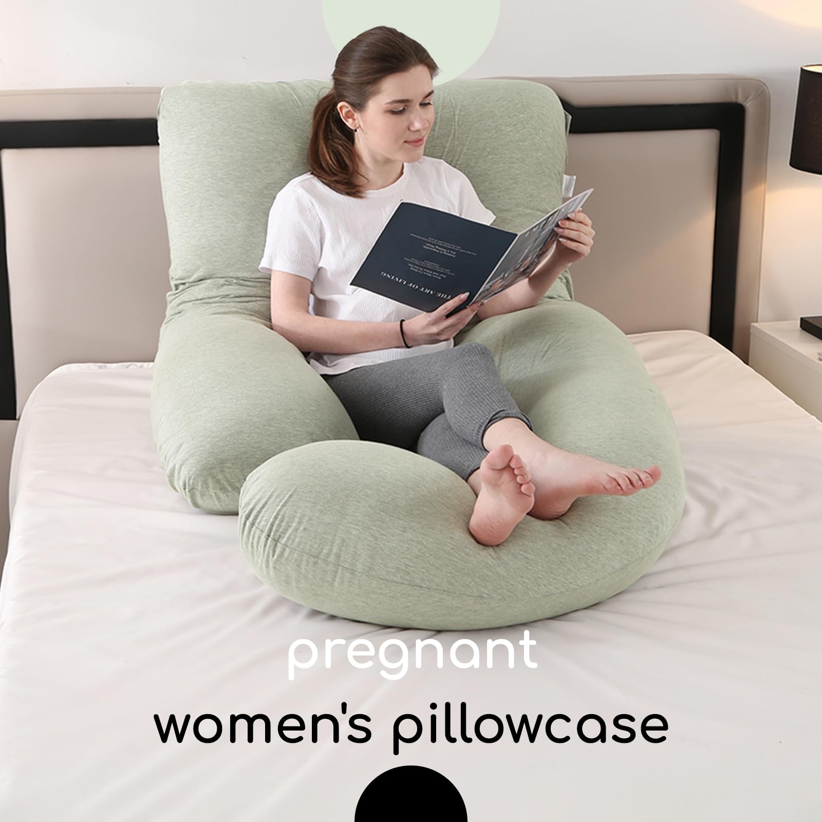 Generic Cooling Pregnancy Pillow Cover available in five cooling tones.