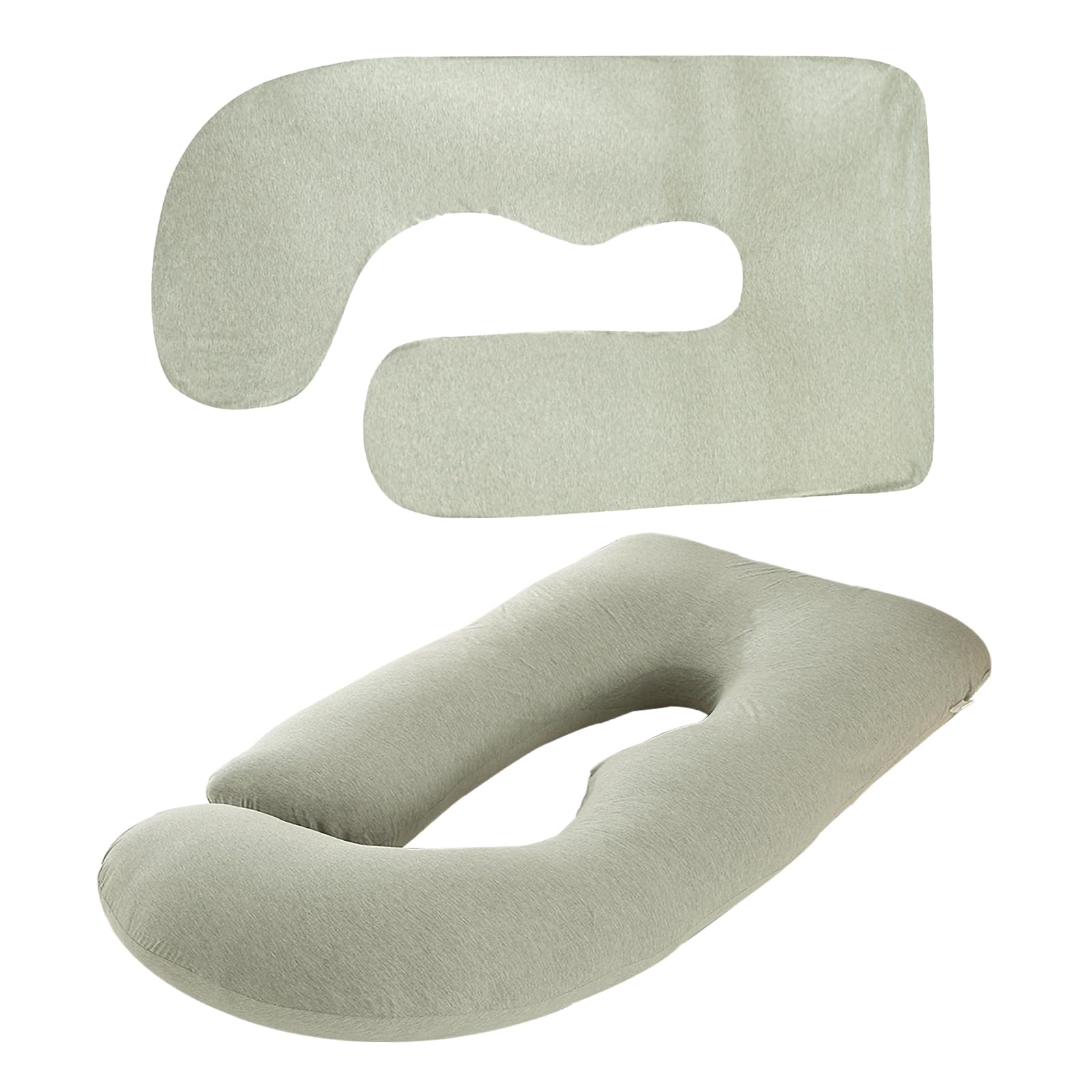 Generic Cooling Pregnancy Pillow Cover close-up reveals soft knit fabric for cool comfort.