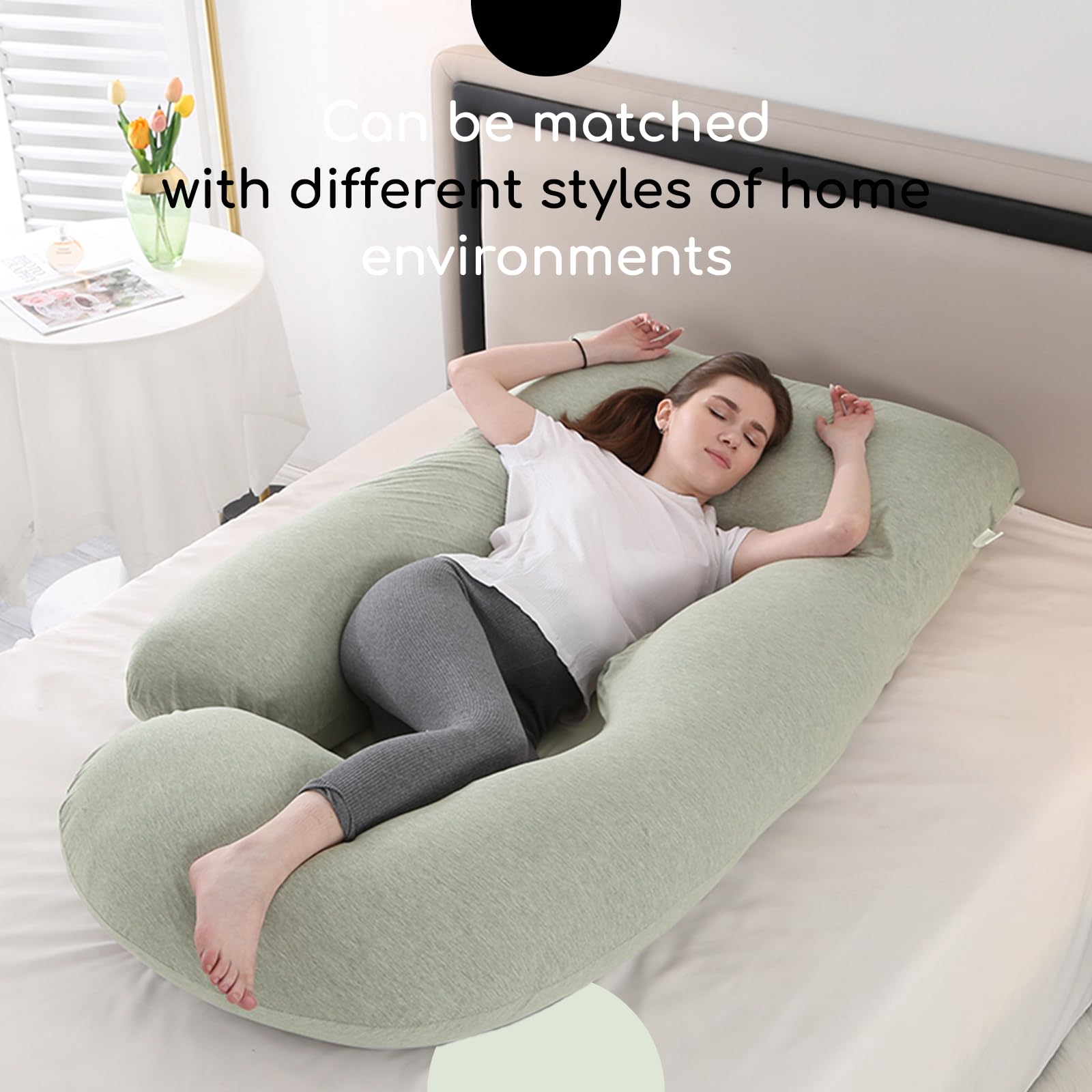 Generic Cooling Pregnancy Pillow Cover machine-washable for quick, hygienic care.