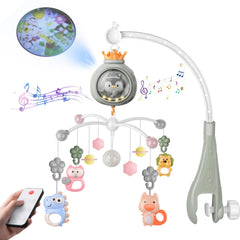 Generic crib mobile projection with soft lights engages baby and stimulates imagination