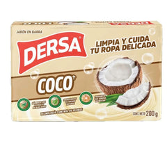 Generic Dersa Coco bar soap front view for gentle cleaning and multipurpose use.