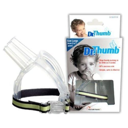 Generic Dr Thumb Guard large 3-7y worn during play for habit support.