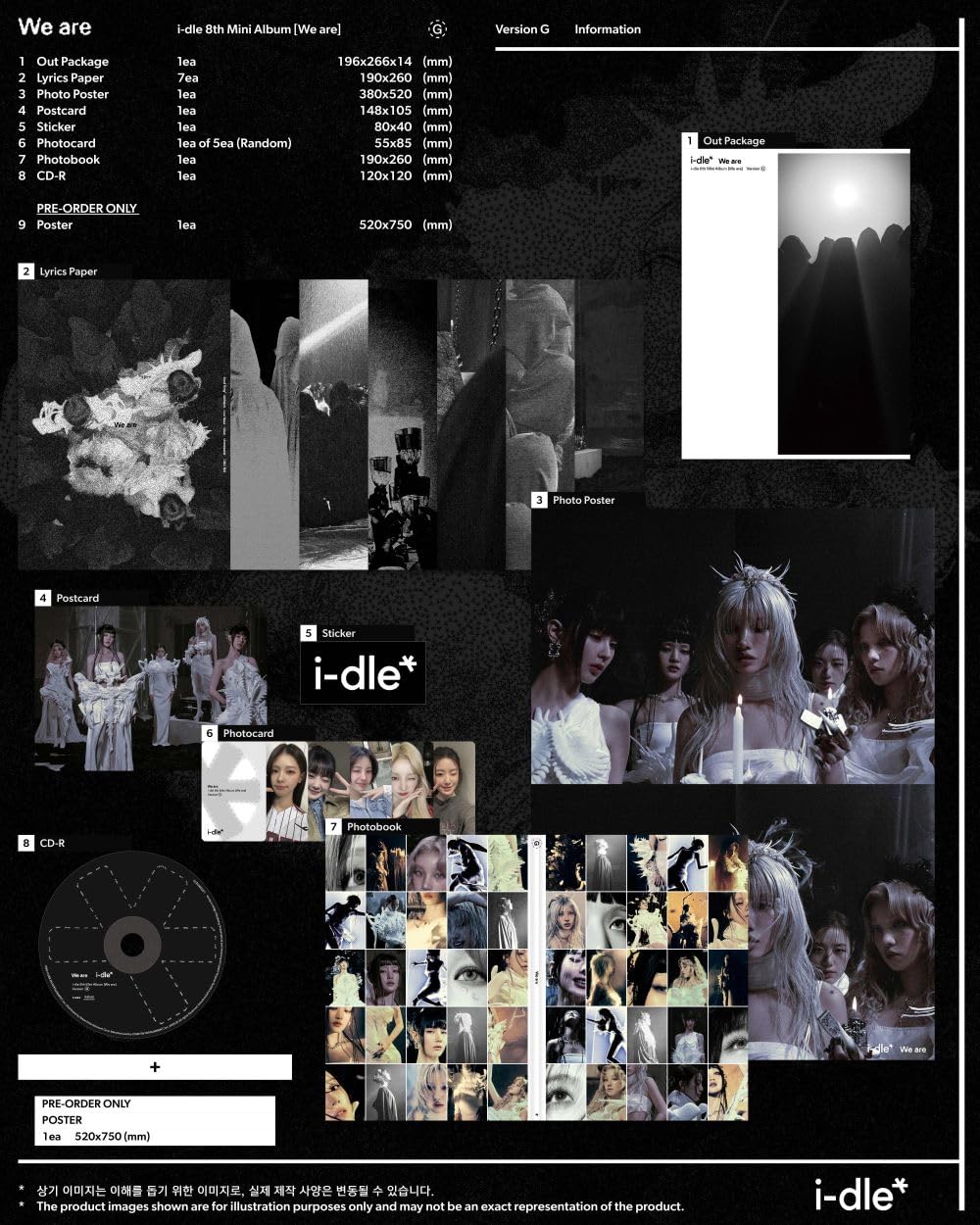 Generic i-dle folded poster detail for wall display and fan collection