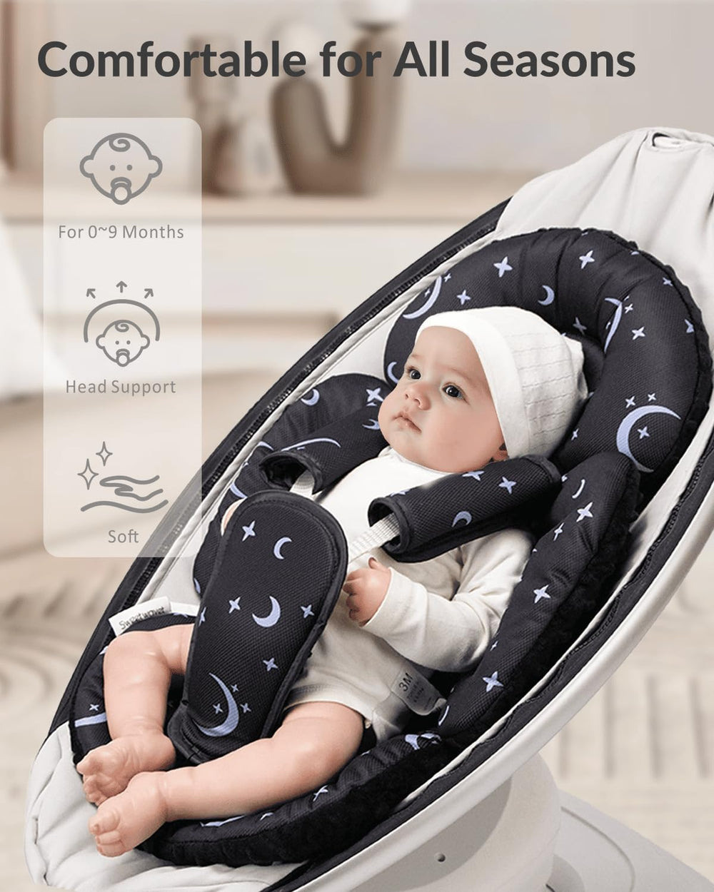 Generic care-friendly design is machine washable for easy maintenance.