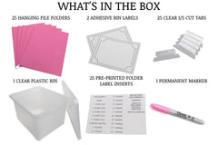 Generic Kid's Craft Memory Organizer folders closeup highlighting labeled tabs for quick sorting