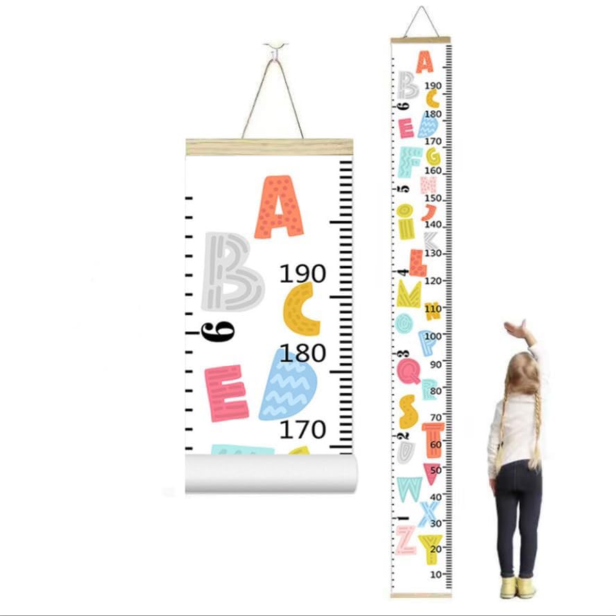 Generic Kids Growth Chart, 79x7.9-inch size, hangable wall decor for tracking height.