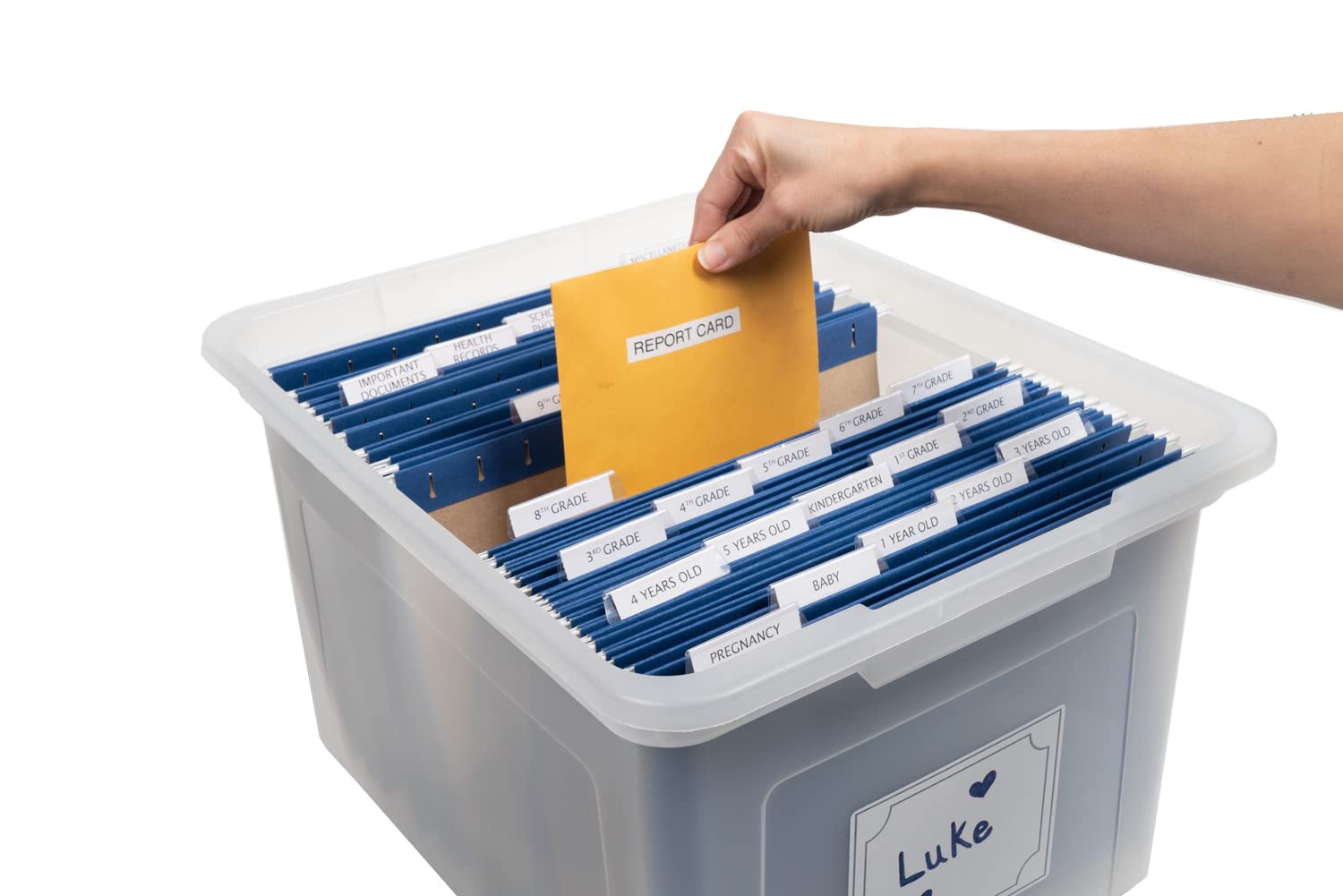Generic Kid's Memory Keepsake Box marker matches file colors for consistency.