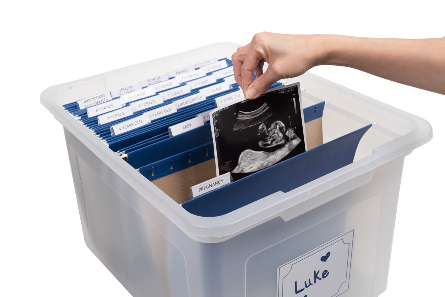 Generic Kid's Memory Keepsake Box labeled inserts speed categorization.