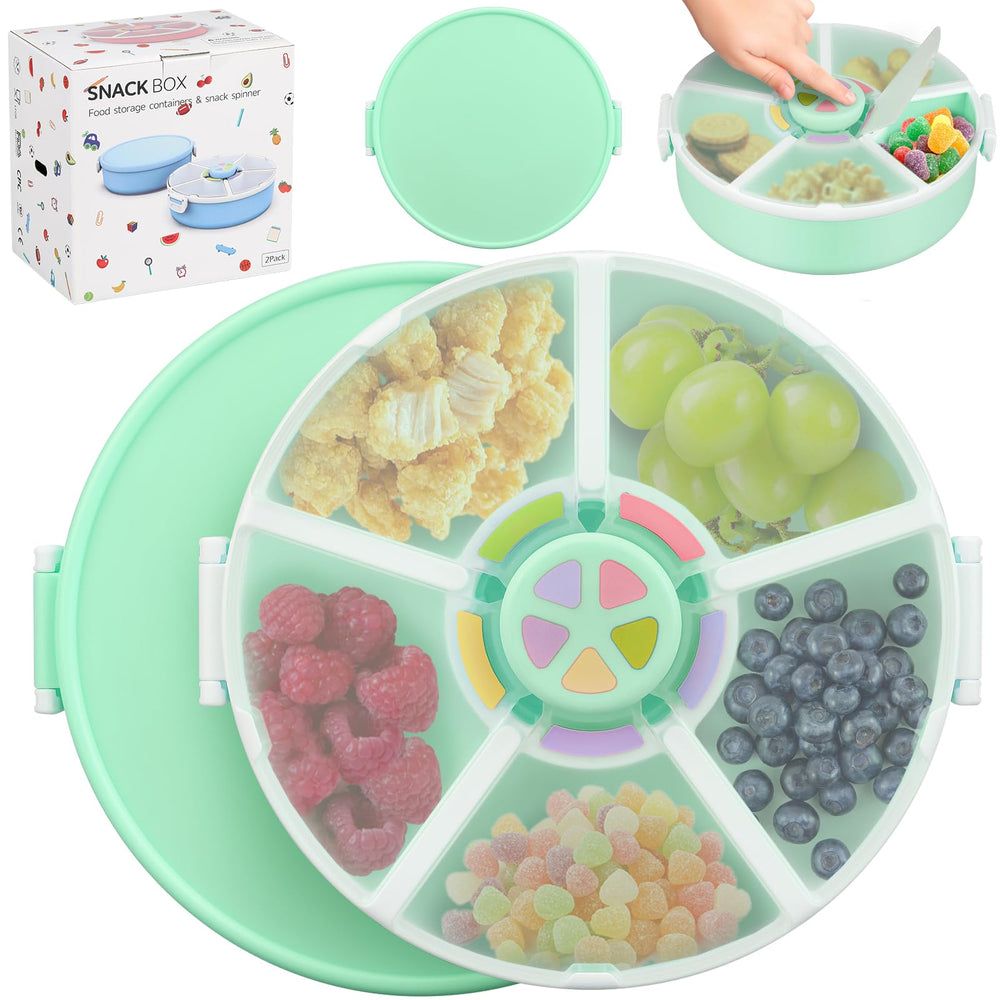 Generic Kids Original Snack Spinner five-compartments design promotes varied toddler snacking.