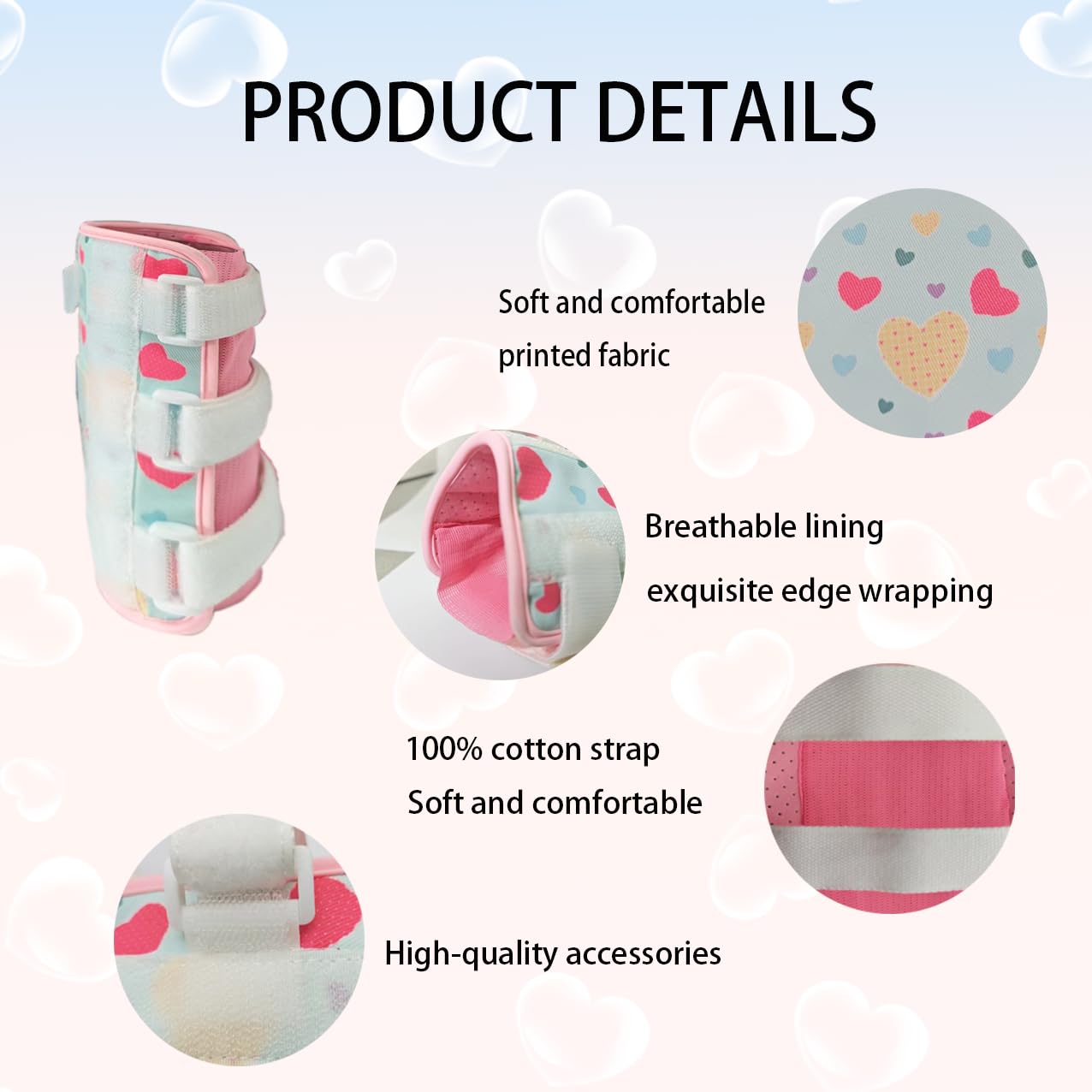 Generic Love mesh sleeve inside design eases wearing for kids.