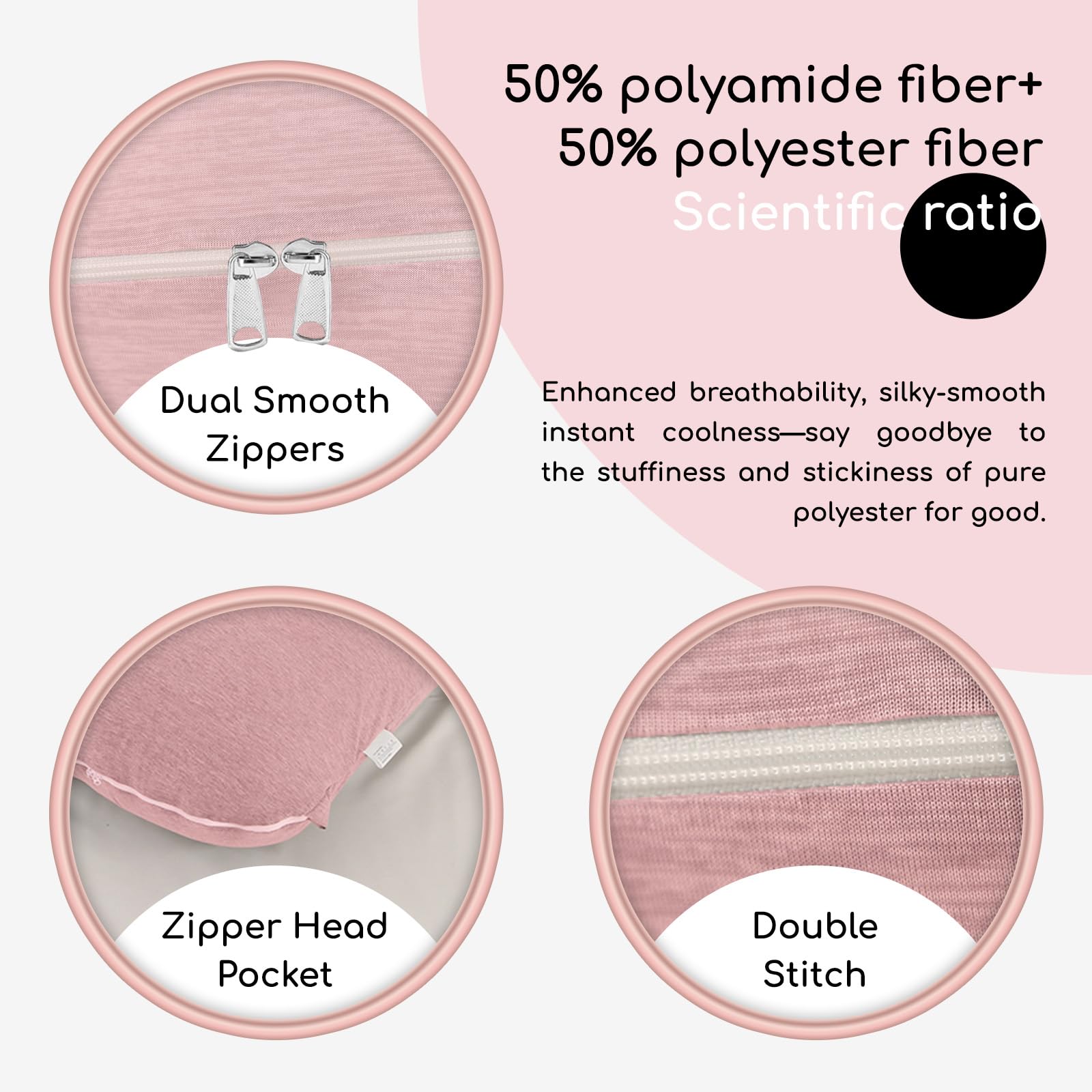 Generic machine-washable pillow cover resists shrinking and fading