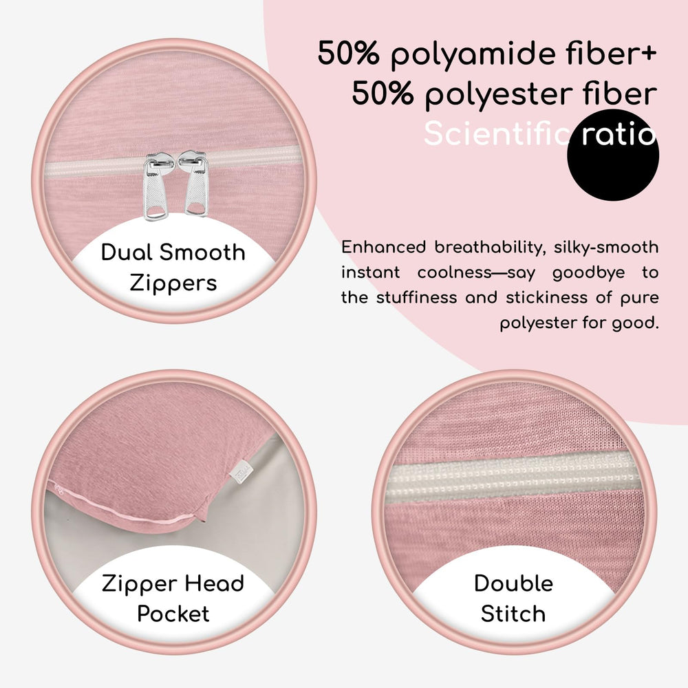 Generic machine-washable pillow cover resists shrinking and fading