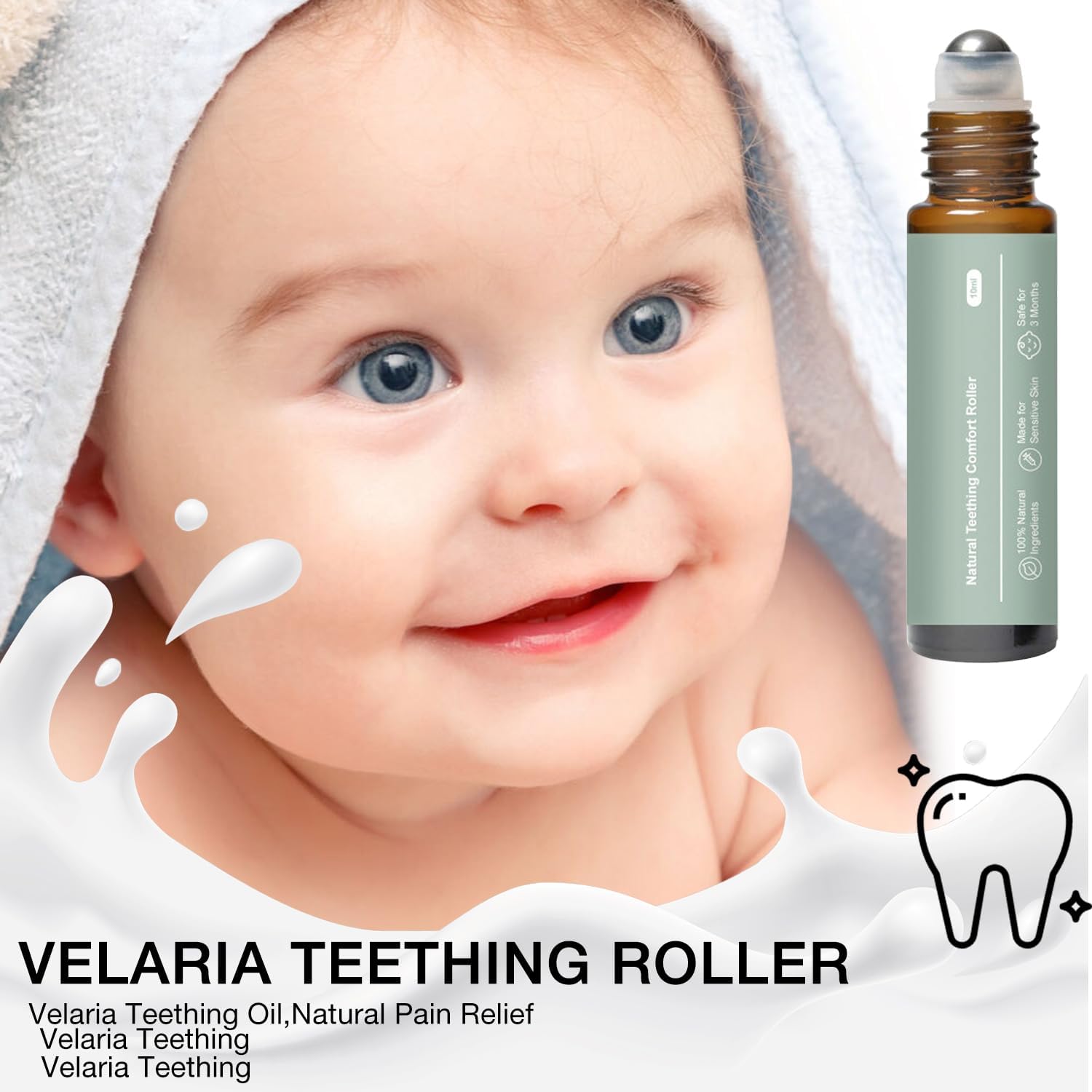 Generic Mamas Teether feet application demonstrates full-body gentle care option.