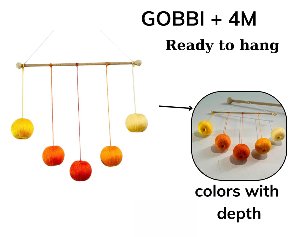 Generic montessori mobile ready-to-hang image demonstrates quick setup