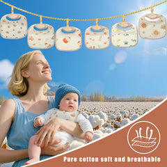 Generic Muslin Baby Bibs absorbent six-layer cotton for superior spill absorption during feeding.