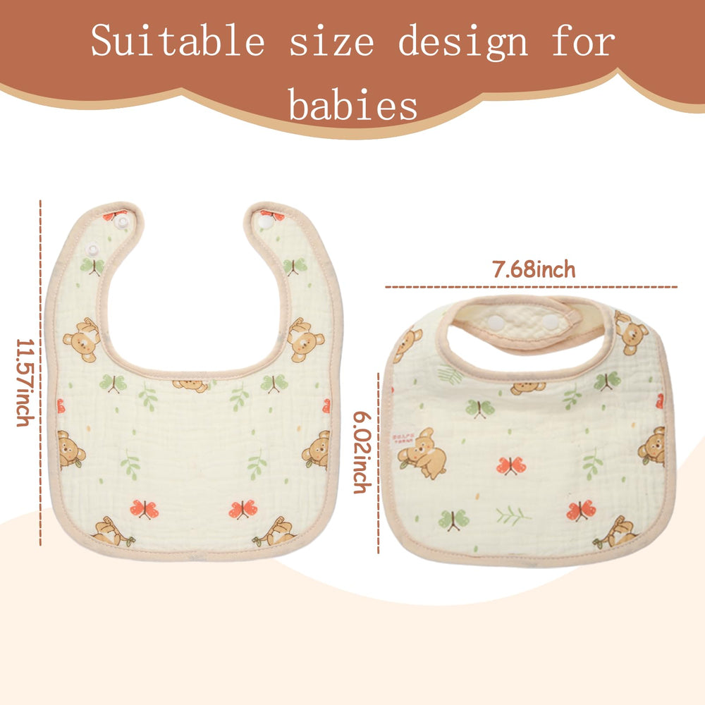 Generic Muslin Baby Bibs gender-neutral styles ideal for unisex outfits.