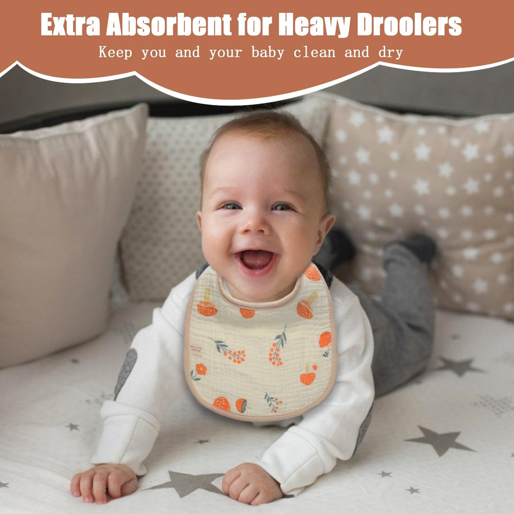 Generic Muslin Baby Bibs gift-ready set perfect for new parents.