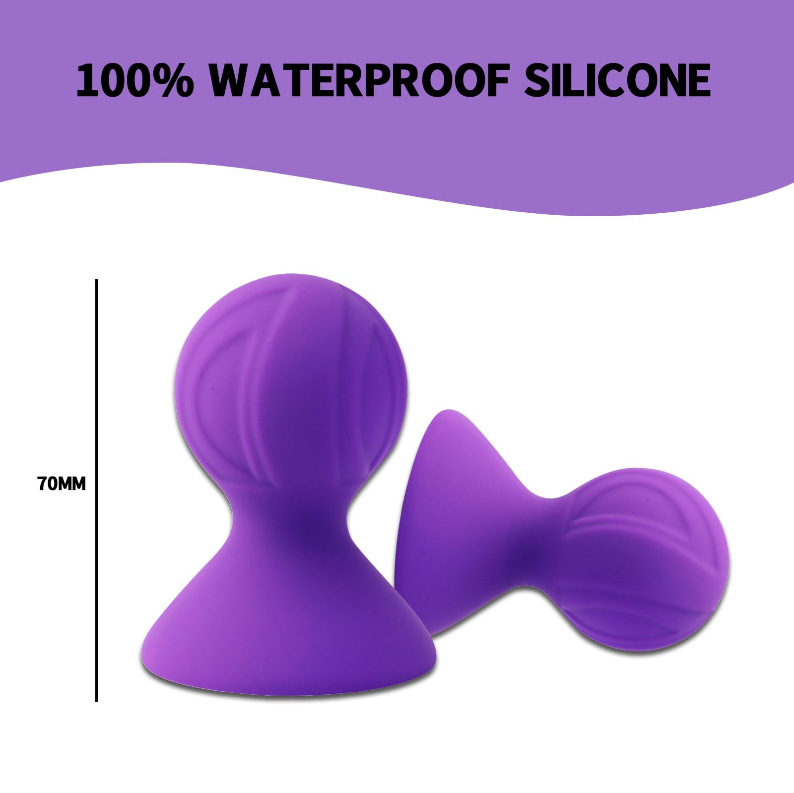 Generic nipple suction cups silicone close-up highlights soft material for gentle shaping