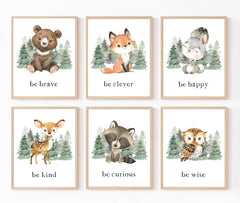 Generic 8x10 Nursery Print—woodland decor, unframed for flexible display options.