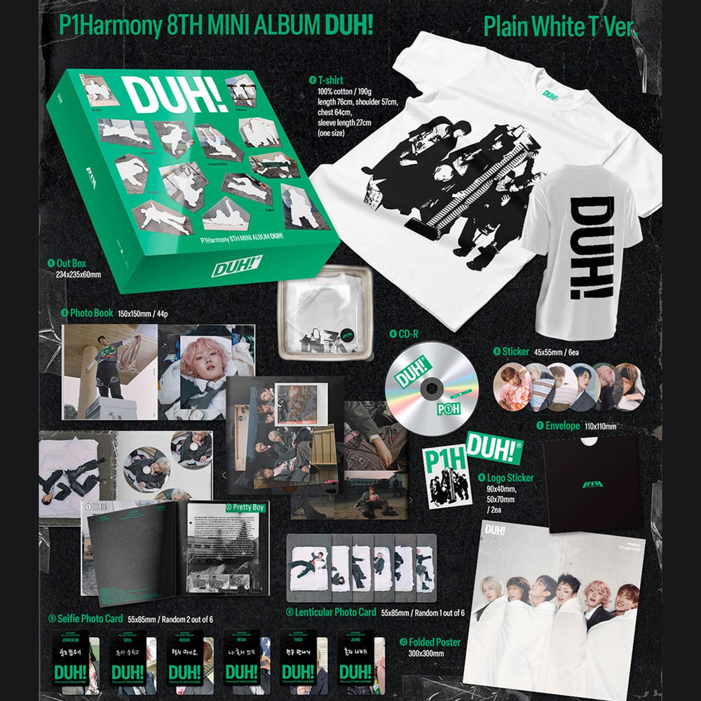 Generic P1Harmony DUH8 folded poster and stickers enhance display and fan-DIY projects
