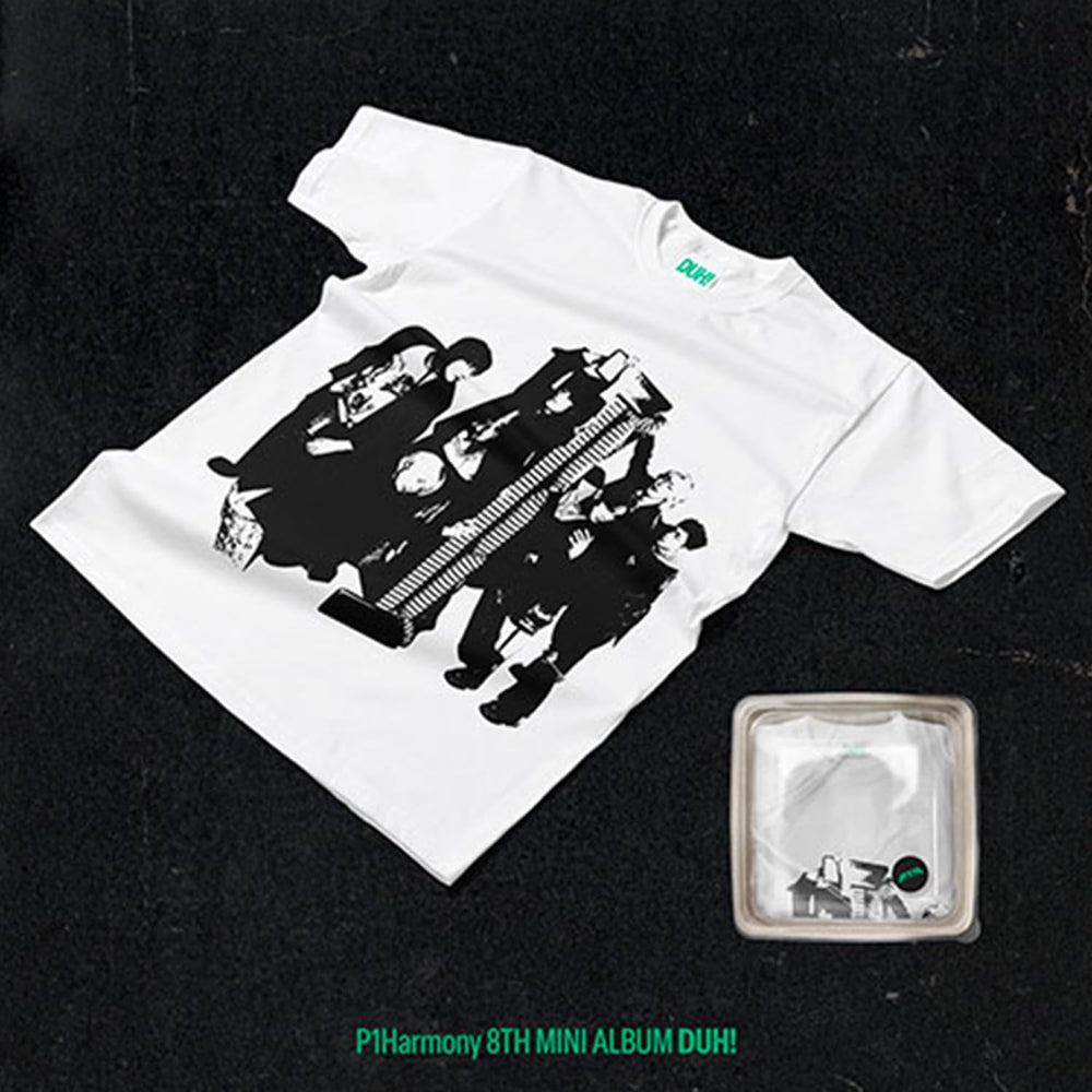 Generic P1Harmony DUH8 photo book and CD-R provide a tactile fan collectible experience