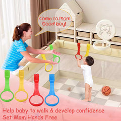 Generic Pull Up Ring clipped to crib, universal fit for cribs and playpens with secure grip.