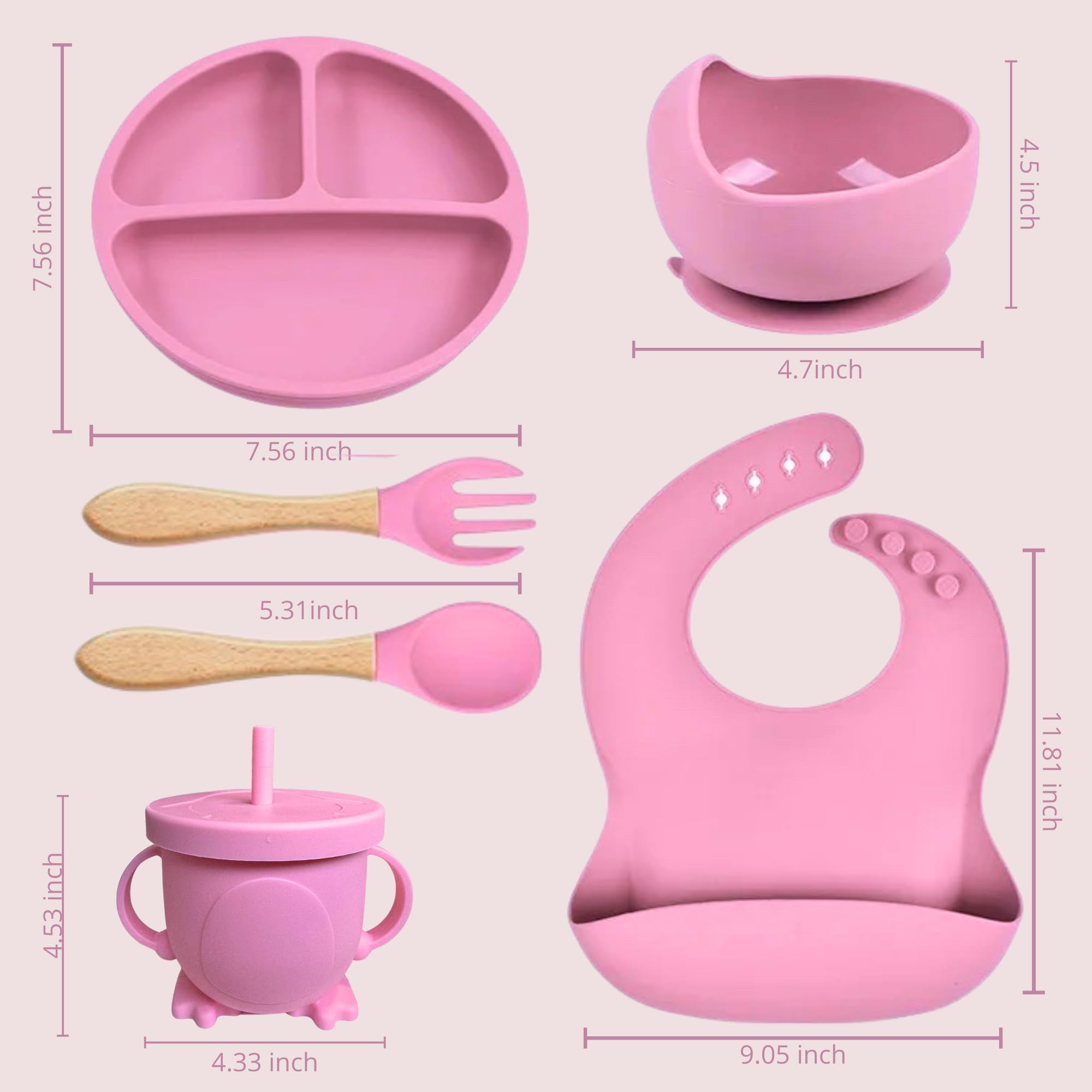 Generic baby utensils set includes silicone spoon and stainless steel option for varied feeding.