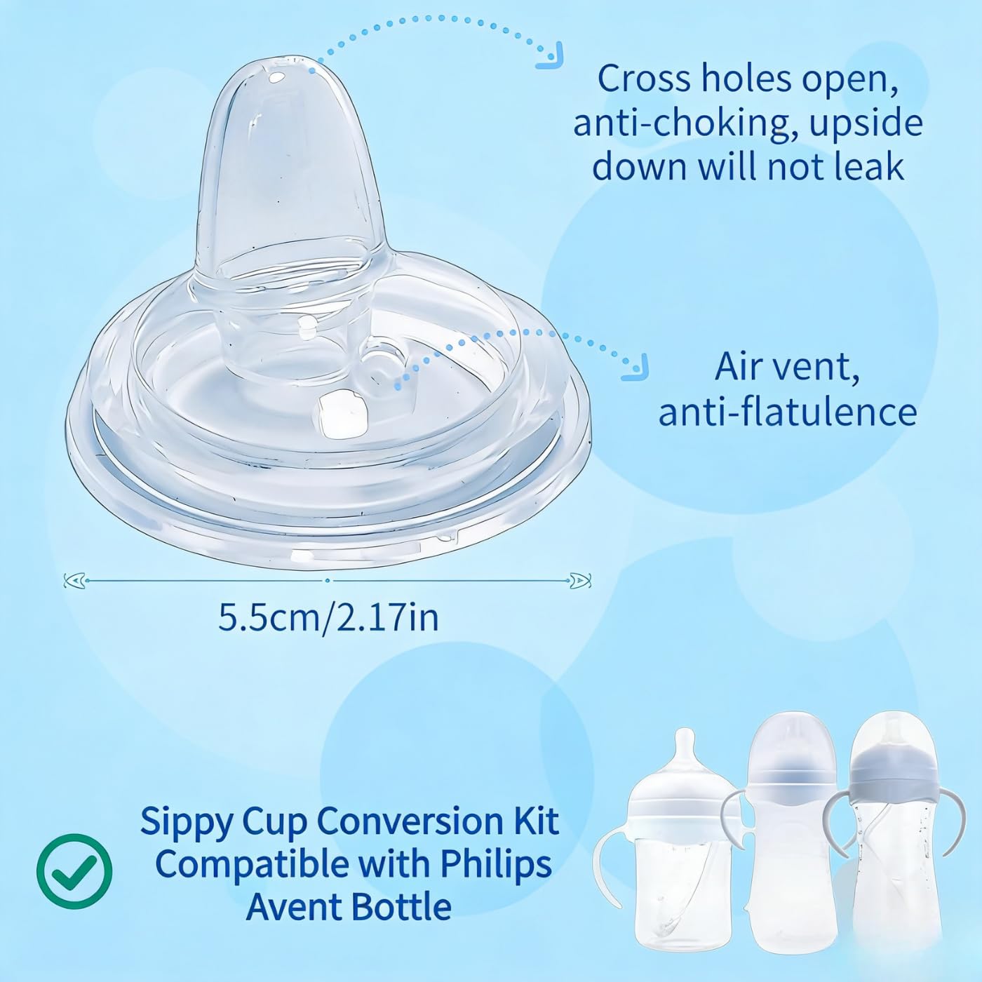 Generic silicone sippy spout close-up highlighting soft, baby-friendly material.