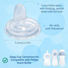 Generic silicone sippy spout close-up highlighting soft, baby-friendly material.