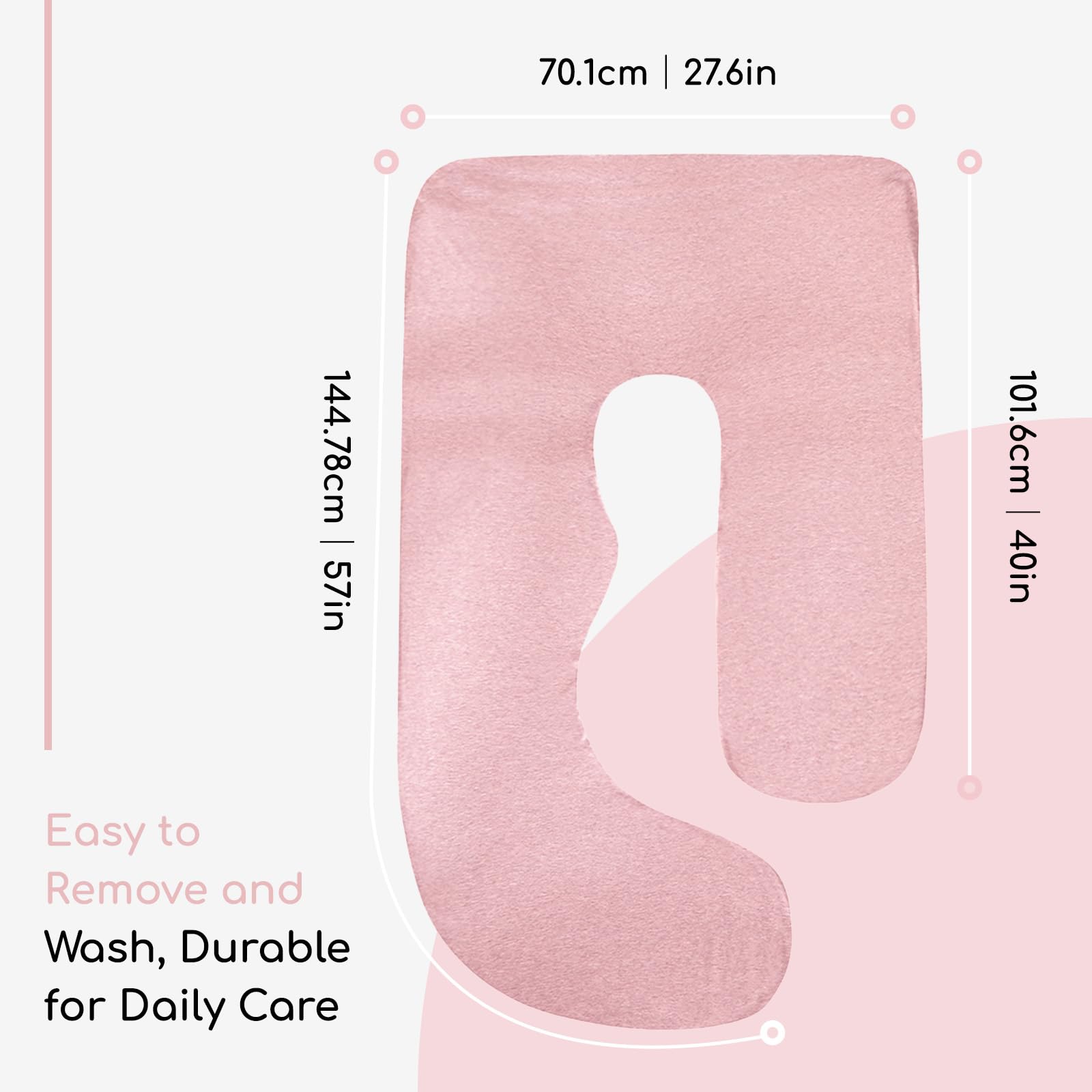 Generic stretch-fabric pillow cover closeup shows smooth, flexible fit